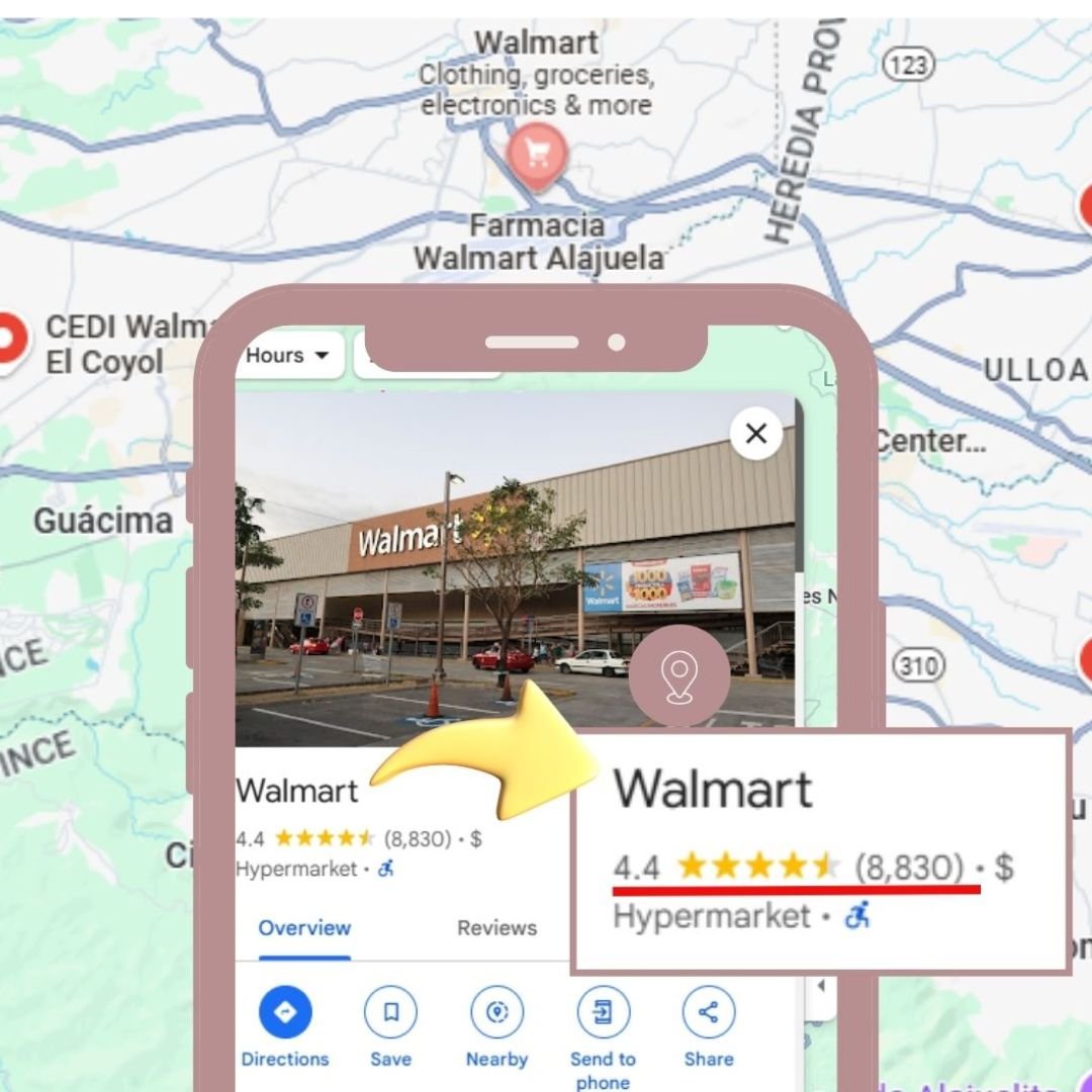 Reputación de marca - Walmart - cuadrado tu negocio en Google Maps